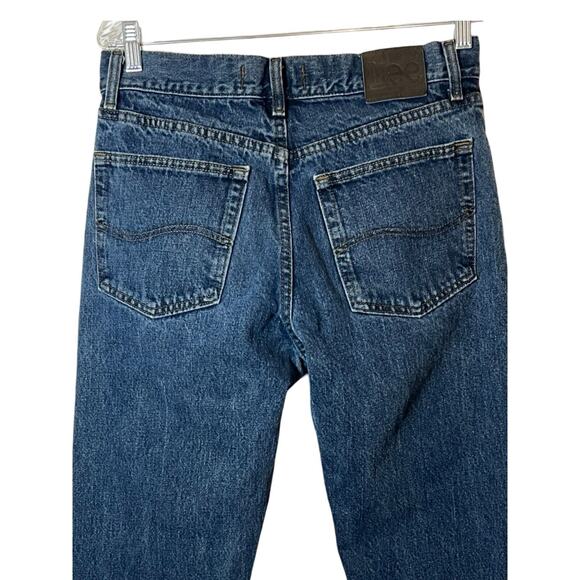 Vintage Lee Jeans Mens Size 31"  Blue Straight Leg Regular Fit PVC Tag MR Logo - Picture 7 of 14